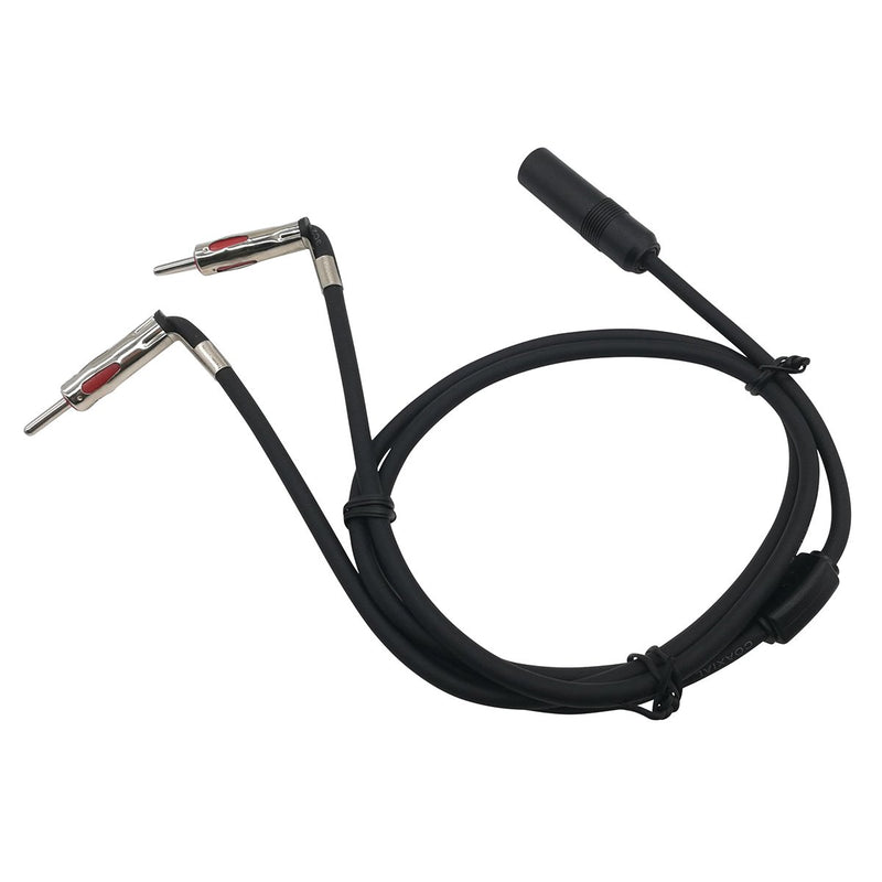 FM Car Antenna Splitter 1 Female to 2 Male Auto Antenna Adapter Cable Aerial Car Stereo Radio Splitter Y Shape Extension