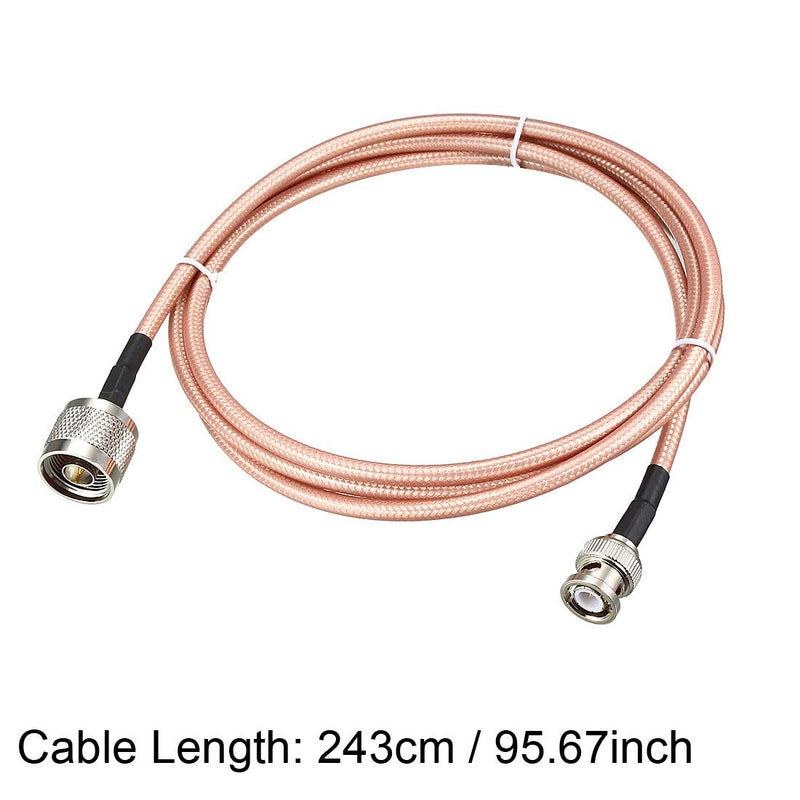uxcell Low Loss RF Coaxial Cable Connection Coax Wire RG-142 N Male to BNC Male 243cm