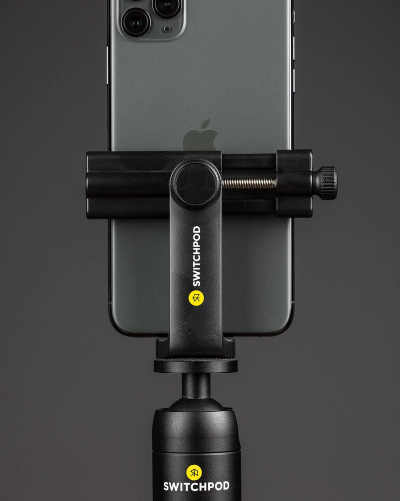 SwitchPod Cell Phone Tripod Adapter with Cold Shoe, 360 Degree Rotatable