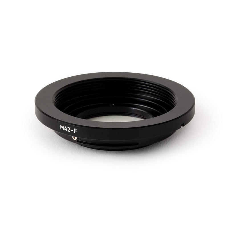 Urth x Gobe Lens Mount Adapter: Compatible with M42 Lens to Nikon F Camera Body (with Optical Glass)