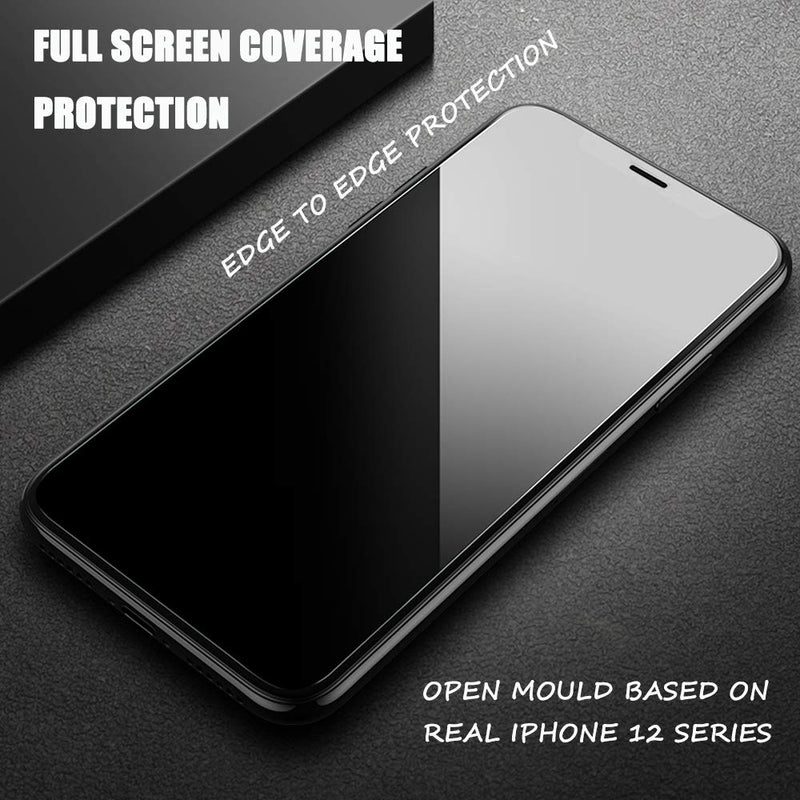 iPhone 12 Pro Screen Protector, Crystal Clear Premium Tempered Glass Screen Protector Front Full Coverage Max ProtectionTouch Sensitive Case Friendly Easy Install 2 Packs Compatible for iPhone 12 Pro & iPhone 12 (6.1'') iPhone 12 pro (6.1)