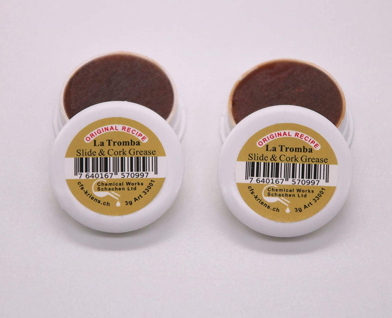 Dual Offer: Microfiber Cloth + 2 x La Tromba Slide Grease - Cork Grease for Trumpet, Flugelhorn, Cornet, Alto, French Horn, Baritone, Euphonium, Tuba,