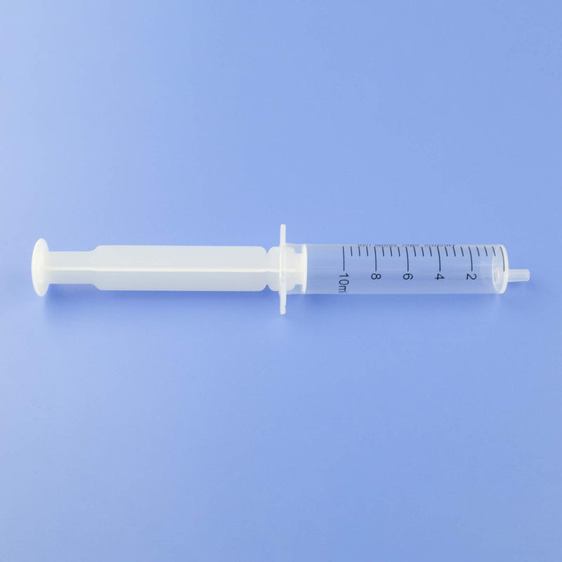 20Pcs 10ml Syringes Sterile Without Needle No Rubber Ring HPLC Sampler Resistant to Organic Acids Bases Disposable Syringe (10cc 20pcs)