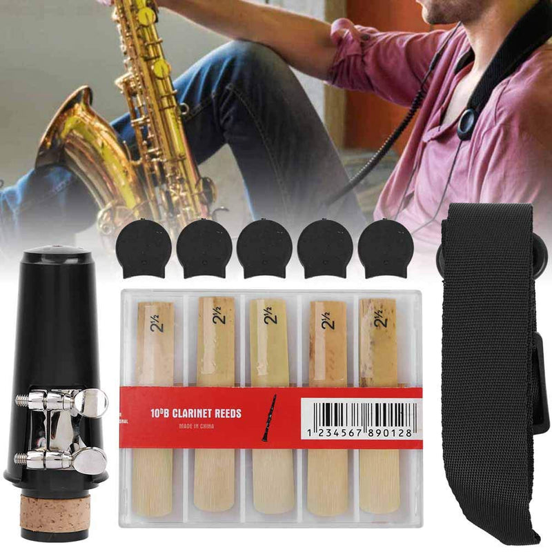 Bicaquu Clarinet Accessories Set, Mouthpiece & Neck Strap & Clarinet Reed & Thumb Pad