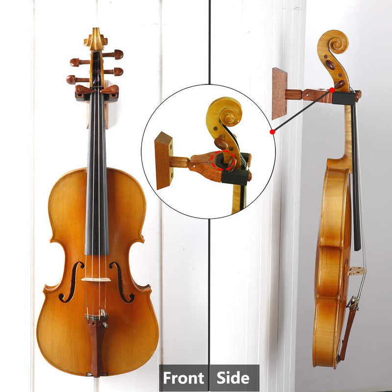 Ukulele Wall Mount, Auto Lock Ukulele Hanger, Hard Wood Base Ukulele Holder, For Ukulele/Violin/Banjo/Mandolin Wall Mount Hook Stand