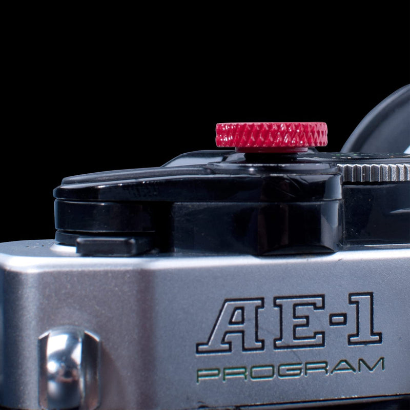 (2 Pack) PIBIETTN Camera Shutter Button, Copper Soft Shutter Release Button Compatible with Fujifilm Fuji Sony Leica Camera Release Button(Imitation Carbon Fiber Red)