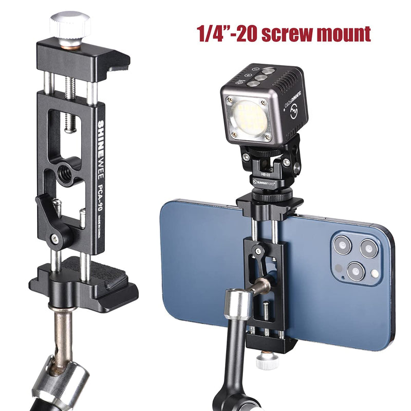 Cell Phone Tripod Mount Adpater,1/4" Socket Mount, ARCA or RRS Quick Release Phone Holder from Tripod Ballhead Clamp,Compatiable iPhone13,12,11,X,8,7,6,Plus,Mini,Se