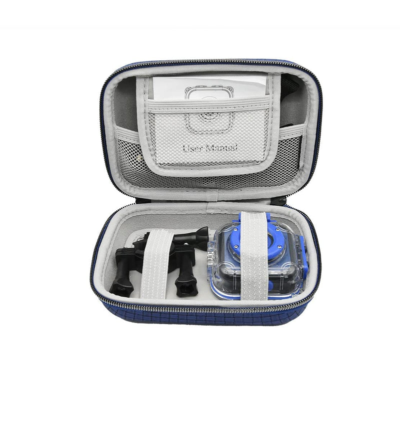 VGSION Carrying Case for Action Camera Compatible with Ourlife, Dragon Touch, Ourlife (Blue) Blue