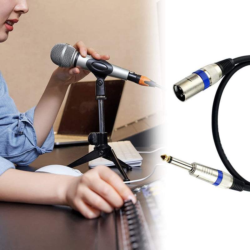 6.35 Mono to XLR Mixer Lines Jack Microphone Cables Mixer Microphone Cables for Audio Signal Transmission - 1m
