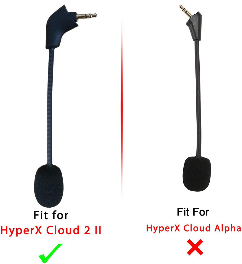 Replacement 3.5mm Microphone for Kingston HyperX Cloud 2 II Cloud Core Cloud Silver