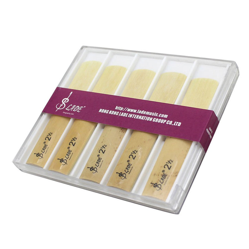 Bnineteenteam Tenor Saxophone Reeds, Saxophone Bamboo Reeds Replacement Strength 2.5 Fit for Alto bB Saxophone (10 Pcs a Set