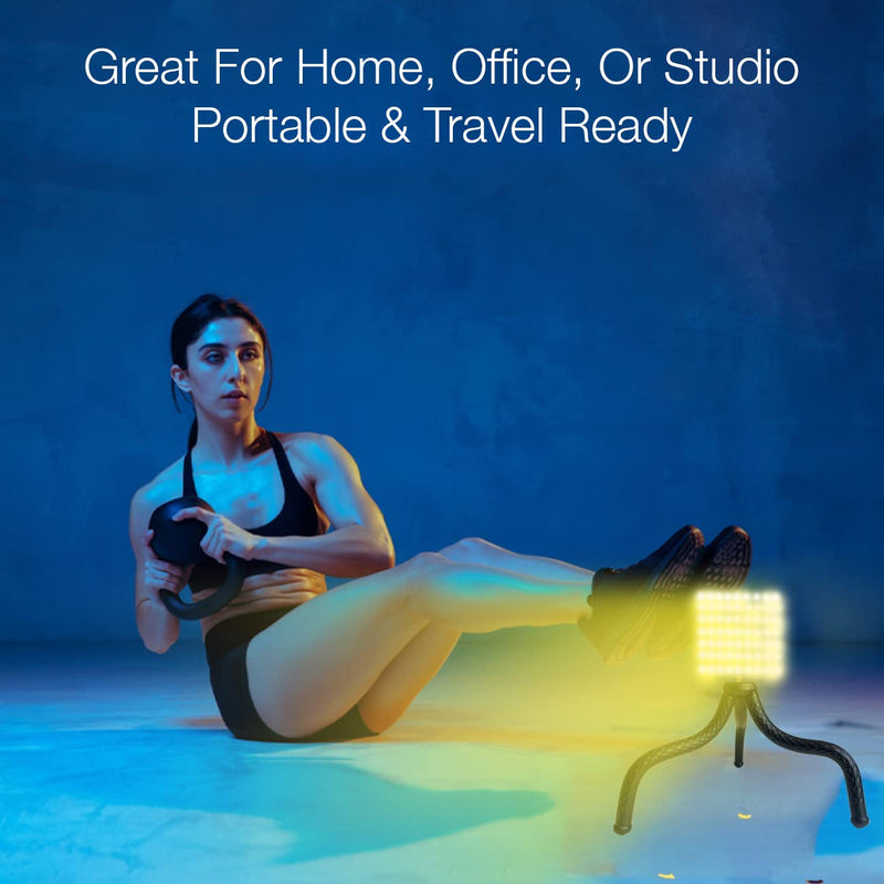 Fugetek RGB LED Video Light with Flexible Desktop Tripod, 77 RGB Beads, Wired Controller, USB Powered, Portable, 3200k-6500k, Streaming, TIK Tok, Photography RGB1.0