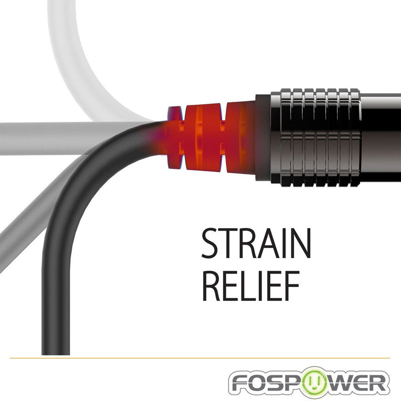 FosPower (10 Feet) 24K Gold Plated Toslink to Mini Toslink Digital Optical S/PDIF Audio Cable with Metal Connectors & Strain-Relief PVC Jacket 10 Feet
