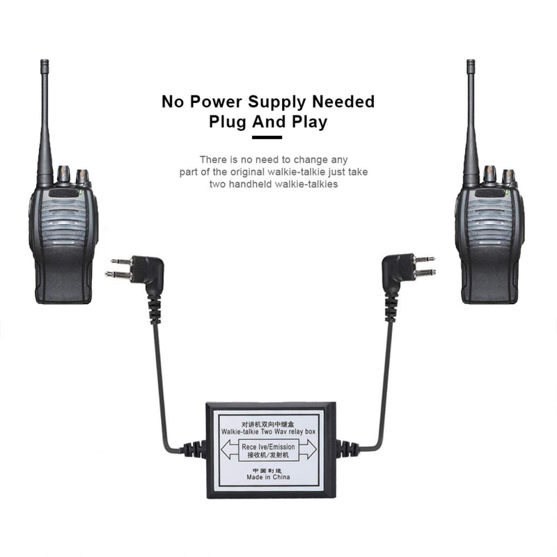 Socobeta K-Head Radio Repeater Box Two-Way Relay Box for Walkie Talkie Radio