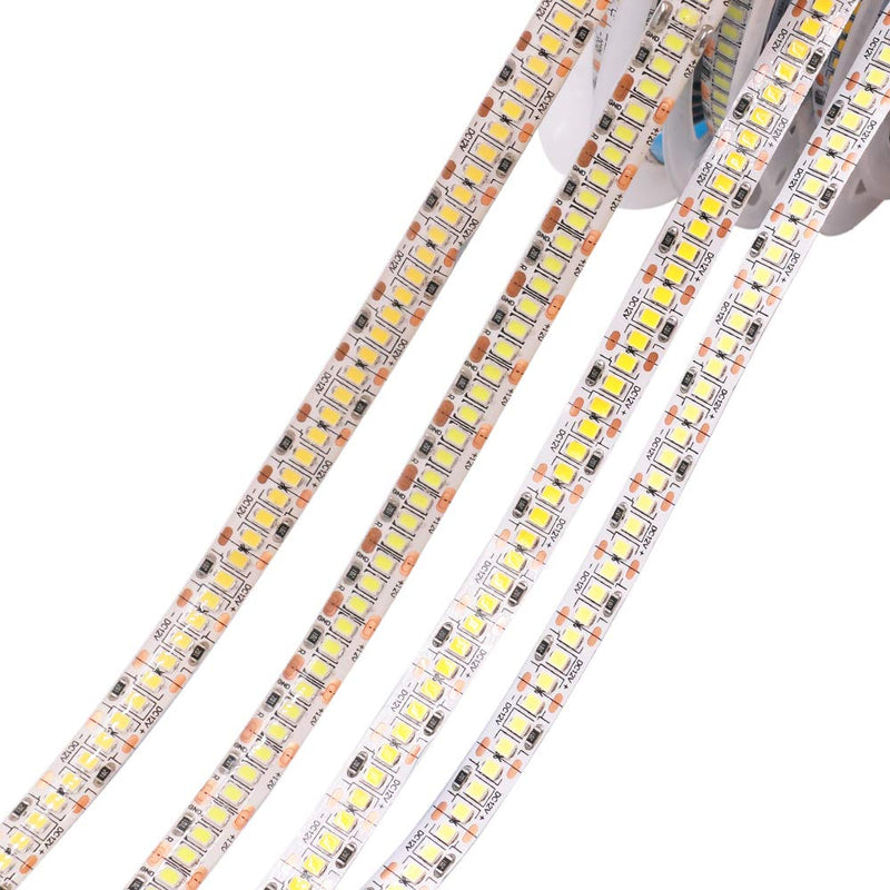 [AUSTRALIA] - XUNATA LED Strip Lights, Waterproof IP65 SMD 2835 LED Strip, DC12V 1200LEDs 16.4Ft 20-22Lm/LED High Density LED Light Strips, 3 Times Brightness Than SMD3528 LED Strip, Daylight White 6500K Cold White 