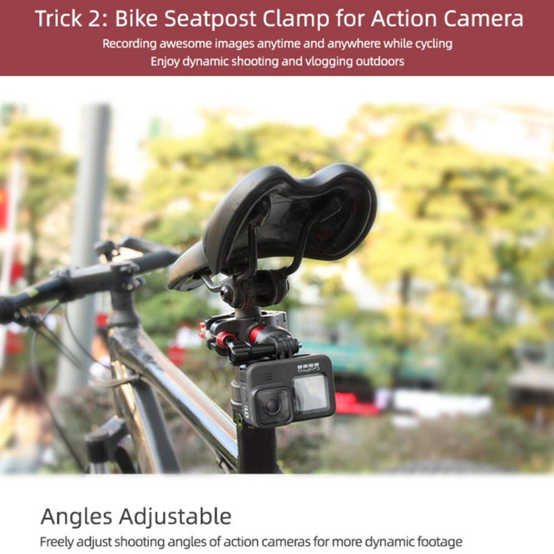 [AUSTRALIA] - Sports Camera Holder Bicycle Seat Post Clamp Holder Bike Handlebar Mount Compatible with Osmo Action Osmo Pocket Insta 360 Go pro FIMI Palm Bike seatpost clamp Camera Holder 