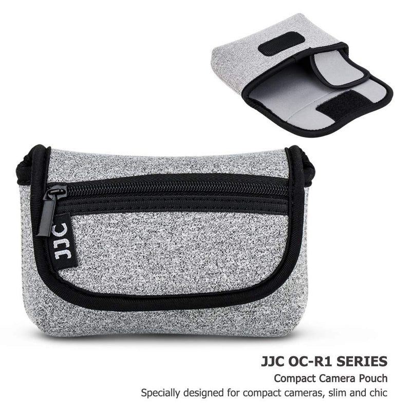 JJC Compact Camera Case Travel Pouch Sleeve for Sony ZV-1 ZV1 RX100 VII VI VA IV III II W800 W830 WX350 Canon G7X G5X G9X SX740 Olympus TG-6 TG-5 TG-4 Fujifilm XP130 XP140 XP90 Ricoh GR III II & More Grey