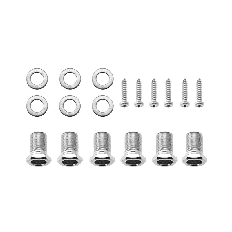 6Pcs Guitar Locking Tuners Tuning Pegs Set 3 L and 3 R Kit Replacement Stainless Steel Wear-resistant Durable Anti-corrosion for Electric or Acoustic Guitars
