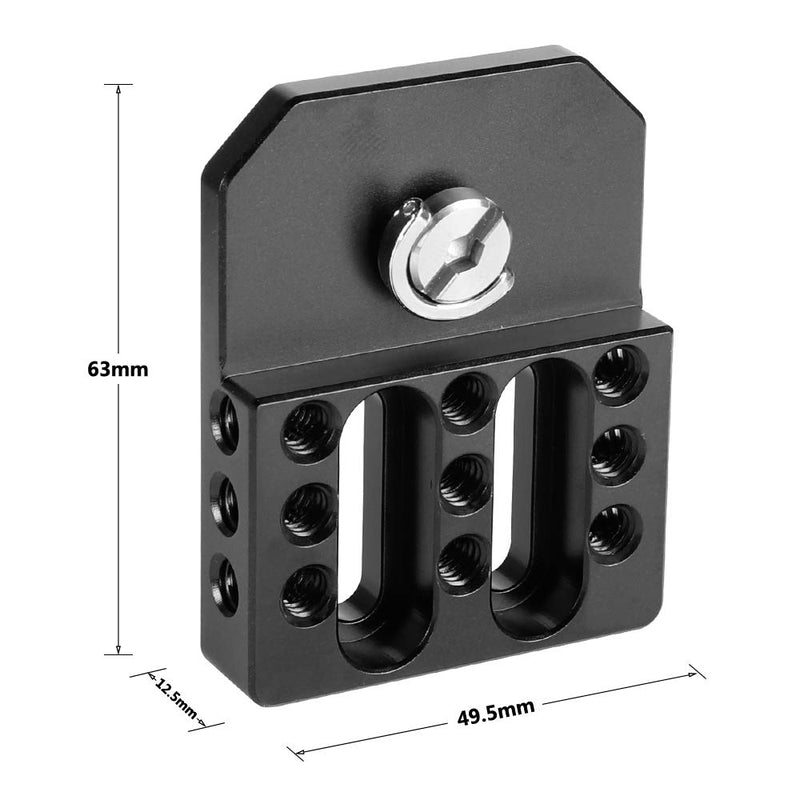 CAMVATE Versatile Top/Bottom Plate with Multiple 1/4"-20 Threads for Director's Monitor Cage Rig(2 Pieces)