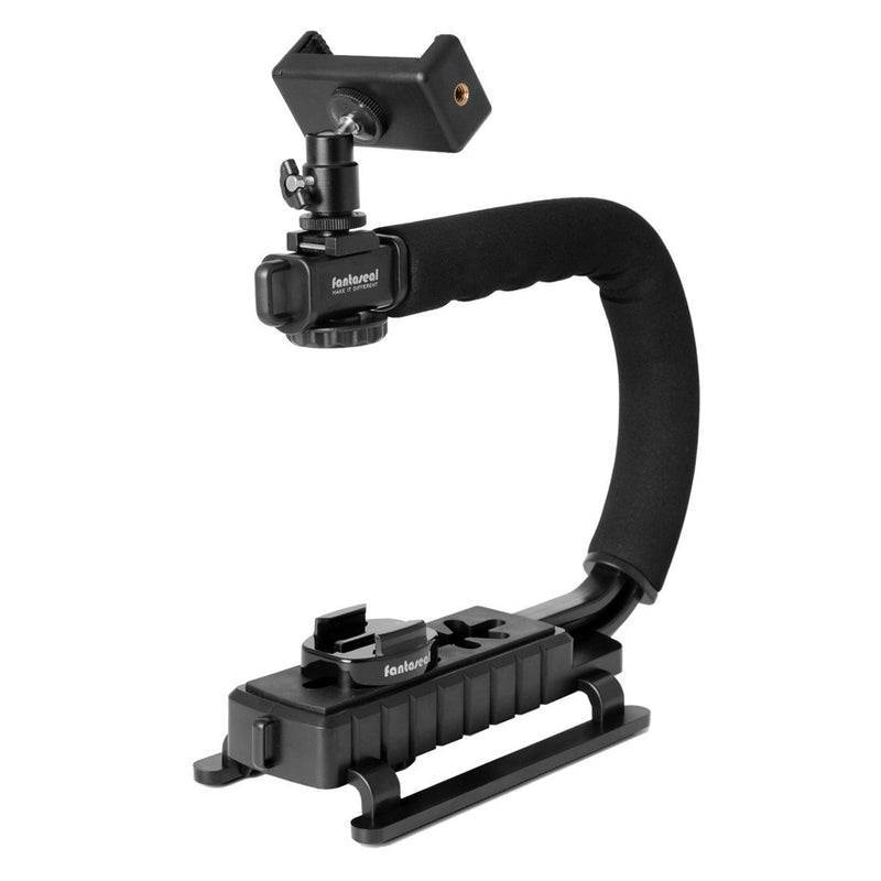 Fantaseal 4in1 DSLR/ Mirrorless /Action Camera +Camcorder +Smartphone Stabilizer Holder We-media Youtube Vlog Low Position Video Rig Mount Fit for GoPro Sony DJI OSMO ACTION Nikon Canon iPhone Samsung