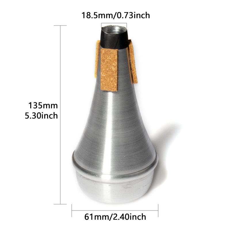 Cherrock Trumpet Practice Mute Lightweight Aluminum Trumpet Mute Silencer for Jazz Classic, Excellent for Beginners and Students