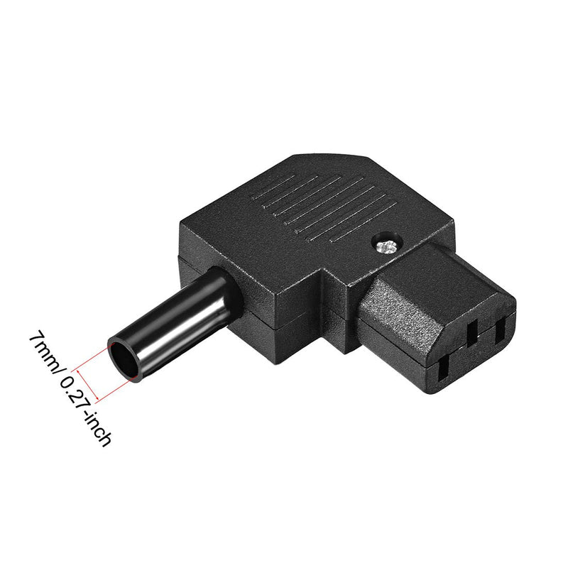 uxcell AC110-250V 10A Female IEC320 C13 Power Socket Adapter Connector Right Angle 3 Pcs