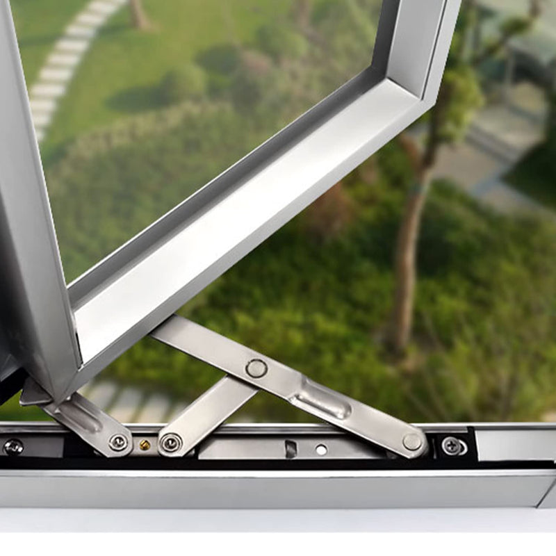 MroMax 14Inch Casement/Hanging Window Hinge and 202 Stainless Steel Silver Tone 1PCS