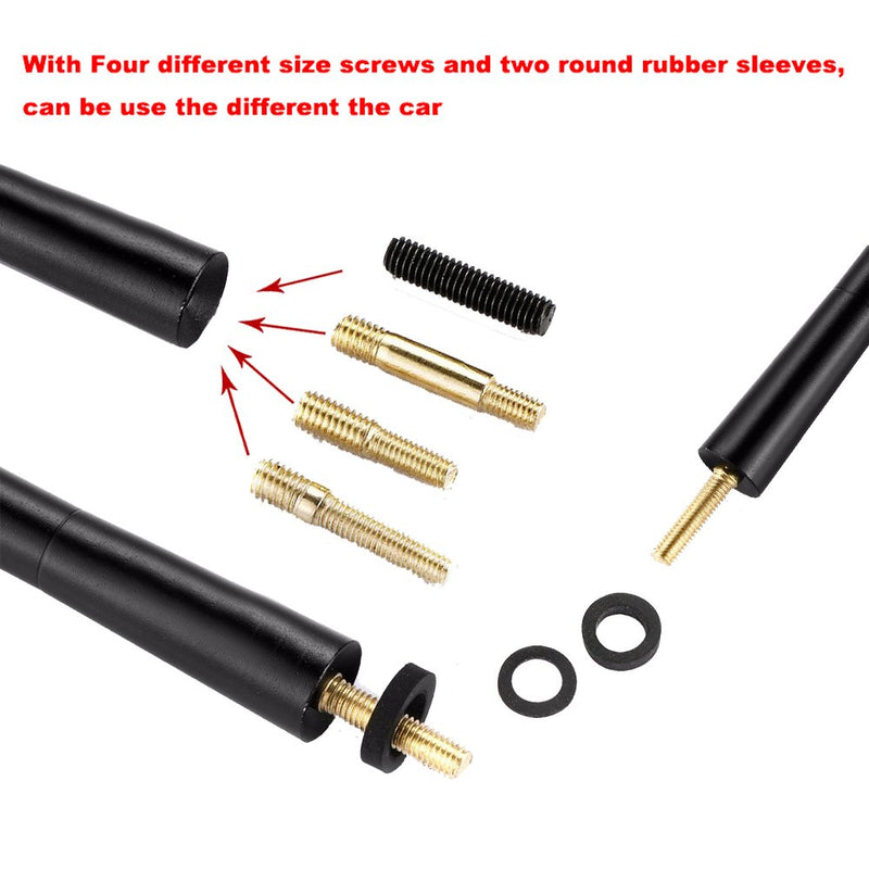 [AUSTRALIA] - SaferCCTV Car Antenna, 4.7-Inch Carbon Fiber Mazdaspeed Sports Short Antenna Compatible with Mazda 2 3 5 6 Cx-7 Cx-9 Rx-8 MX-5 Miata Most of Model 