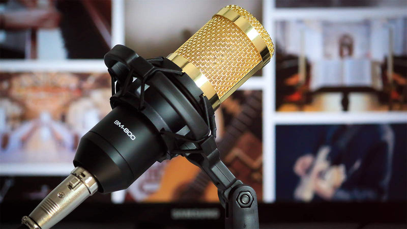 [AUSTRALIA] - Yeeco Condenser Microphone, Cardioid Condenser Microphone XLR to 3.5mm Studio BM800 Condenser Microphone with Shock Mount and Pop Filter 