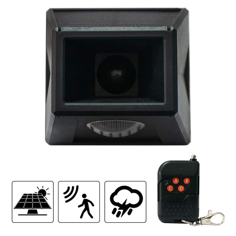 4VWIN Solar Strobe Light with 433MHz Remote 129db PIR Security Siren Light 4 Working Mode Protected Your Home Farm Barn Villa Yard