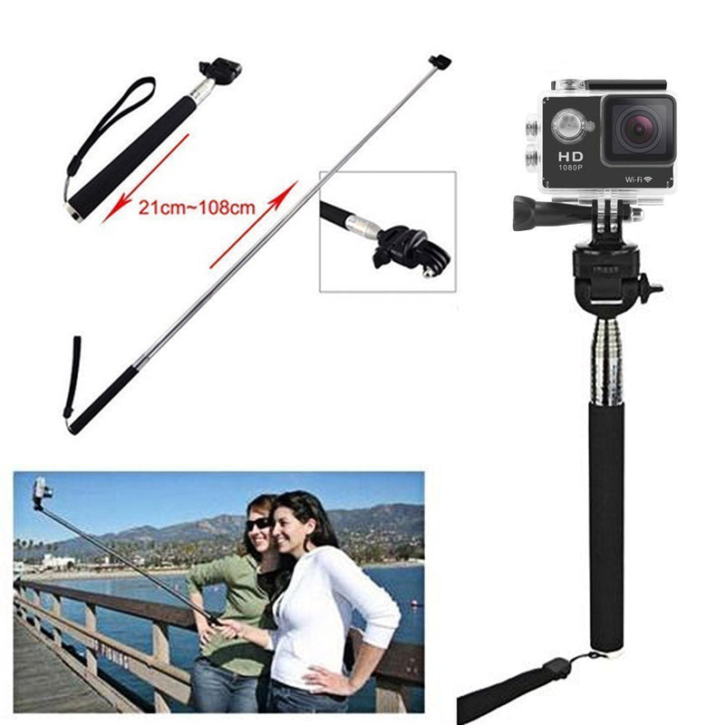 VVHOOY Universal Action Camera Accessories Bundle-Head Chest Strap Mount/Selfie Stick/Floating Hand Grip Compatible with Campark ACT74 X40 X35/Dragon Touch 4K/AKASO EK7000 Brave 4 5 6/Vantop Moment