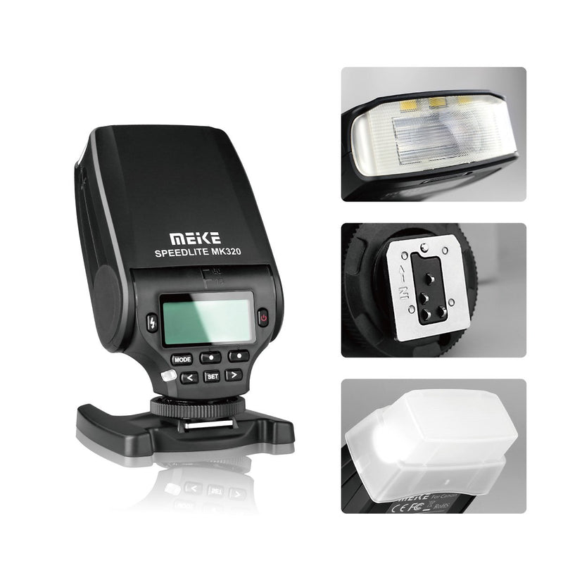 MEIKE MK-320P Mini TTL Speedlite Automatic Flash GN32 for Olympus Panasonic and M4/3 Mount Camera E-P5 E-PM E-M1 E-M5 E-M10 E-PL5 E-PL6 E-PL7 GM5 GX1