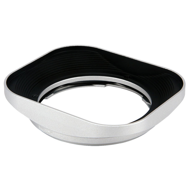 Haoge LH-ZV06 Metal Lens Hood for Carl Zeiss Distagon T 2.8/21 21mm f/2.8 ZM, C Biogon T 4.5/21 21mm f/4.5 ZM, 2.8/25 25mm f/2.8 ZM, 2.8/28 28mm f/2.8 ZM, C Sonnar 1.5/50 50mm f/1.5 ZM Lens Silver Square - Silver