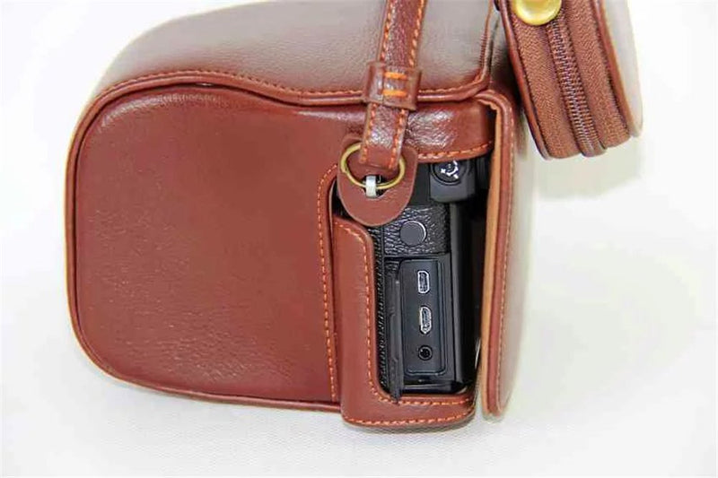 [AUSTRALIA] - X-Pro2 X-Pro 3 Case, BolinuUS Genuine Real Leather Camera Case Bag Cover for Fuji X-Pro2 Fujifilm X Pro2 X-Pro3 XPro3 with XF35mm Lens Bottom Opening Version + Neck Strap + Mini Storage Bag Brown 