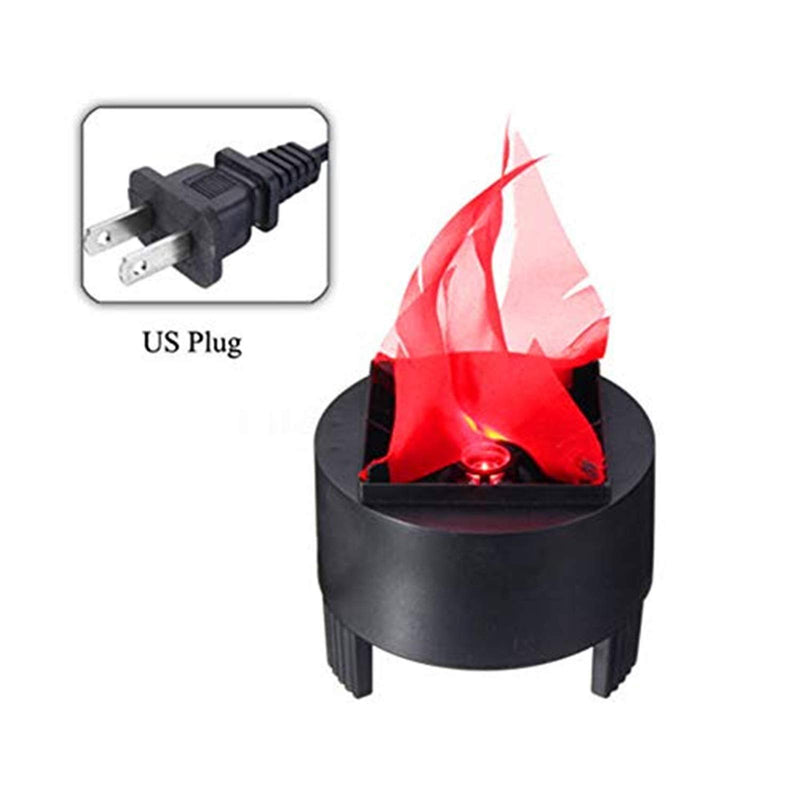 Electronic LED Fake Fire Flame Simulated Flame Effect Light No Heat Base Support Halloween Artificial Flame 3D Campfire Centerpiece for Christmas, Festival Night Clubs (3D Triangle Flame) 3D Triangle Flame