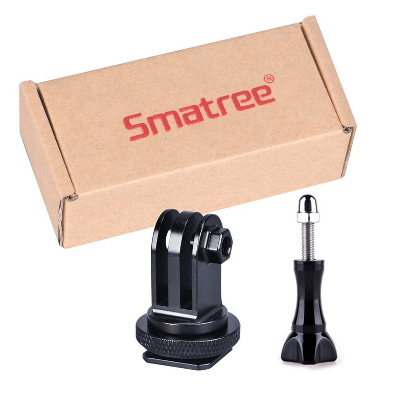 Smatree Full Aluminum Tripod Screw to DSLR Camera Flash Cold Shoe Mount Adapter Compatible for GoPro 10/MAX/9/8/7/6/5/4/3+/3,GOPRO Hero 2018/DJI OSMO Action Camera