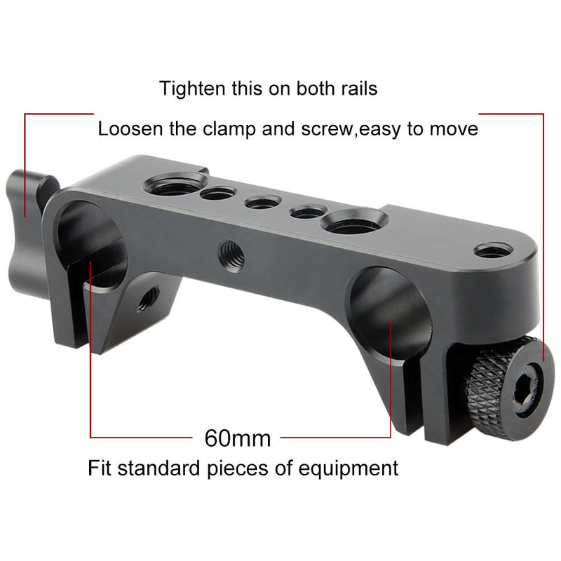 NICEYRIG Articulating Magic Arm with 15mm Rod Clamp Rail Block for 15mm Rod Rail Support System