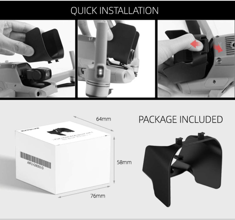 Taoke Mavic Air 2 Lens Hood Gimbal Camera Protector Accessories Sun Hood for Mavic Air 2-Lens Cap Lens Cap