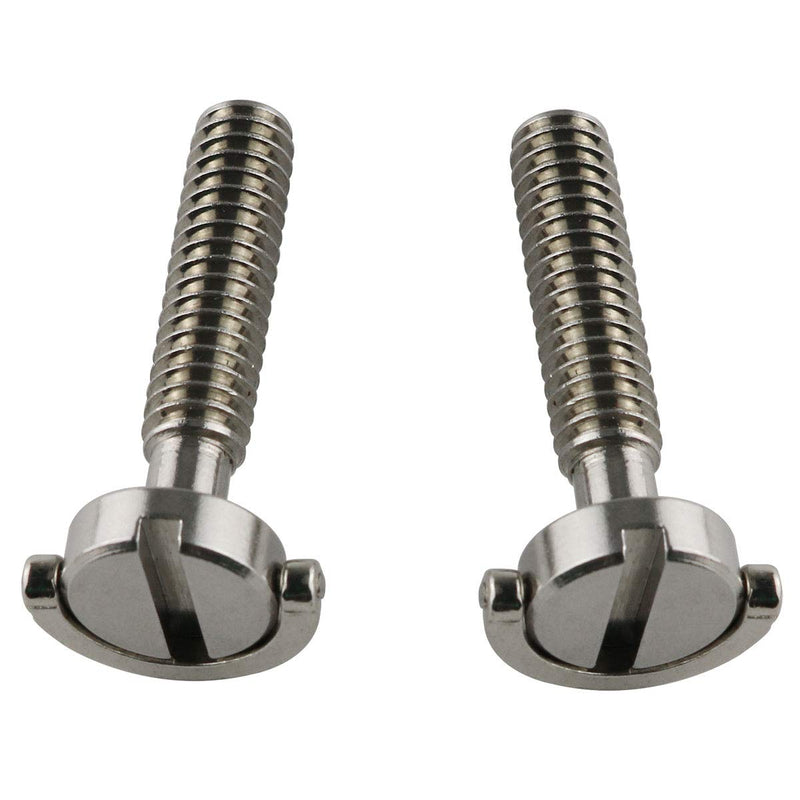E-outstanding D Ring Hinged Screw 2PCS 1/4-20 Thread D-Ring Stainless Steel Camera Fixing Screws for Camera Tripod Monopod QR Plate 30mm Length