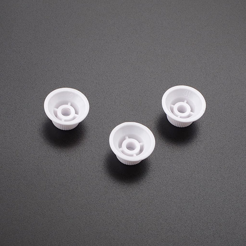 Alnicov 3 in 1 Speed Volume Tone Guitar Control Knobs Plastic Knobs for Left Hand Guitar Bass Parts,White