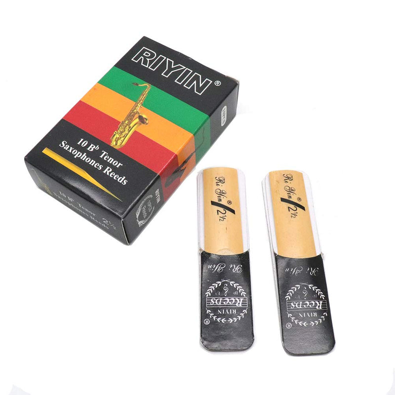 Timiy Bb Tenor Saxophone Sax Reeds Traditional Reeds Size 2.5, Strength 2 1/2,Pack of 20（TENOR）