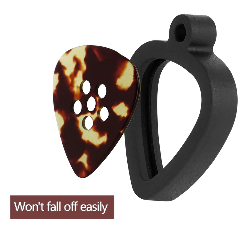 Musiin Necklace Silicone Guitar Pick Holder Double-Sided Universal Pick Thickness (Standard)
