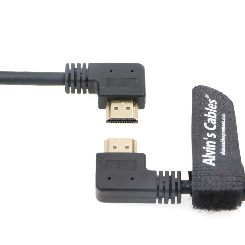 [AUSTRALIA] - Alvin's Cables Z Cam E2 L Shape 4K 60P HDMI Cable for Atomos Shinobi Ninja V Monitor and Portkeys BM5 Right Angle to Right Angle High Speed HDMI Cord Right Angle to Right Angle Upgrade 11.8 inches 