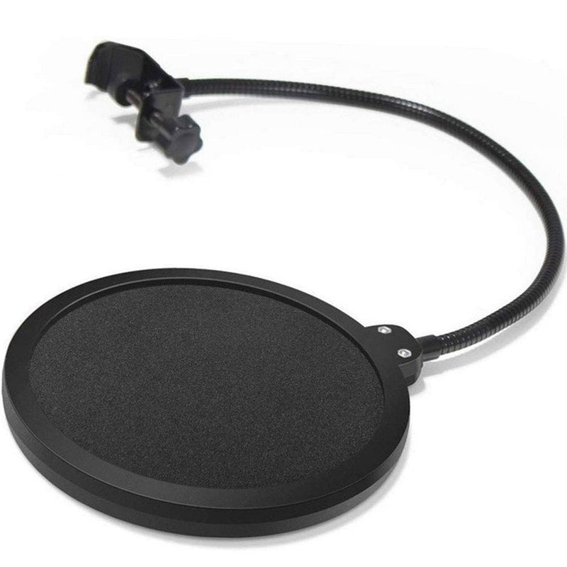 [AUSTRALIA] - Tzong Microphone Pop Filter Mask Shield For Any Other Microphone, Dual Layered Wind Pop Screen With A Flexible 360° Gooseneck Clip Stabilizing Arm 