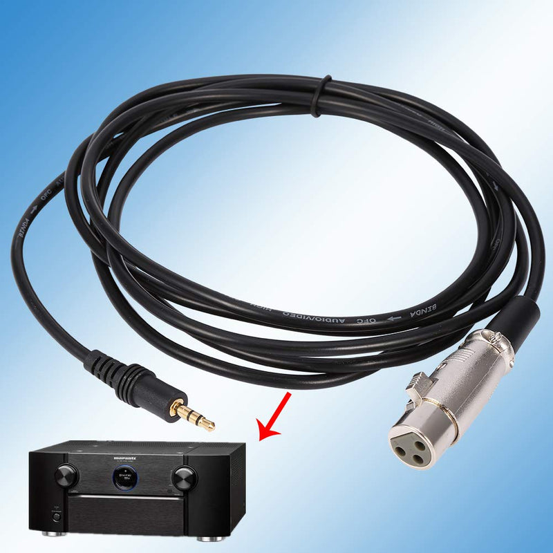 [AUSTRALIA] - Zerone 10FT 3 Pin XLR Connector Female to 1/8" 3.5mm male Stereo Jack Microphone Audio Cord Cable Stereo Mini Jack AUX Cord Audio Cable - 10 Feet 