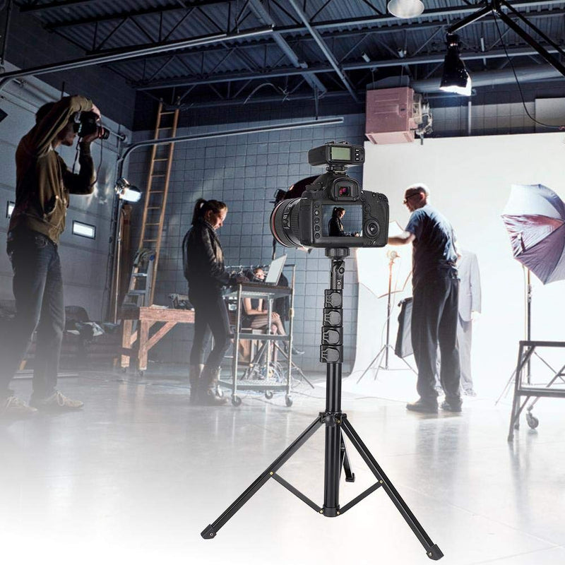 [AUSTRALIA] - FL019 Light Stand Photography Photo Studio Light Stands for Video Aluminum Alloy Black Multifunction Adjustable Light Stand Mobile Phone Live Bracket Photograph Tripod 