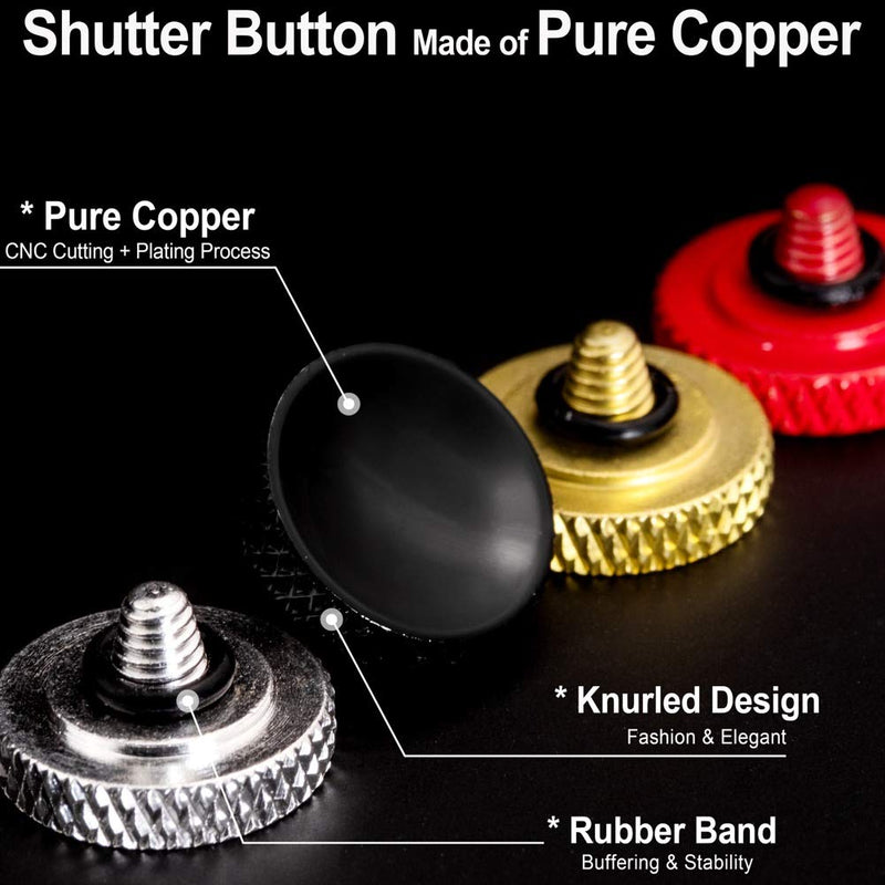 Camera Shutter Button (2 Pack/Black) Upscale and Delicate Soft Shutter Release Button Black