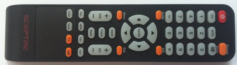 New Remote Control Compatible with Sceptre LCD LED TV X322BV-HD X325BV-FHDU X325BV-FHD E328BV-HDH X425BV-FHD3 E165BD-HD E195BV-SHD E195BD-SHD