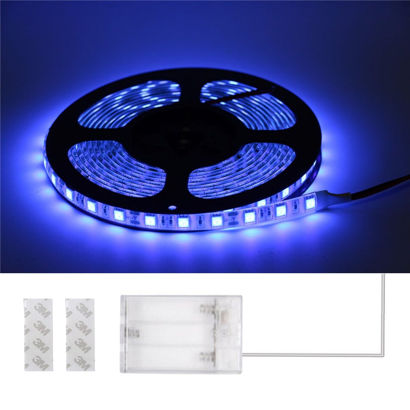 [AUSTRALIA] - UV Light Strip - 2020 New Design Battery Operated LED Black Light Strip Kit with 6.6FT 2M SMD 3528 IP65 Waterproof Super Bright LED Strip Lights, Battery Case 