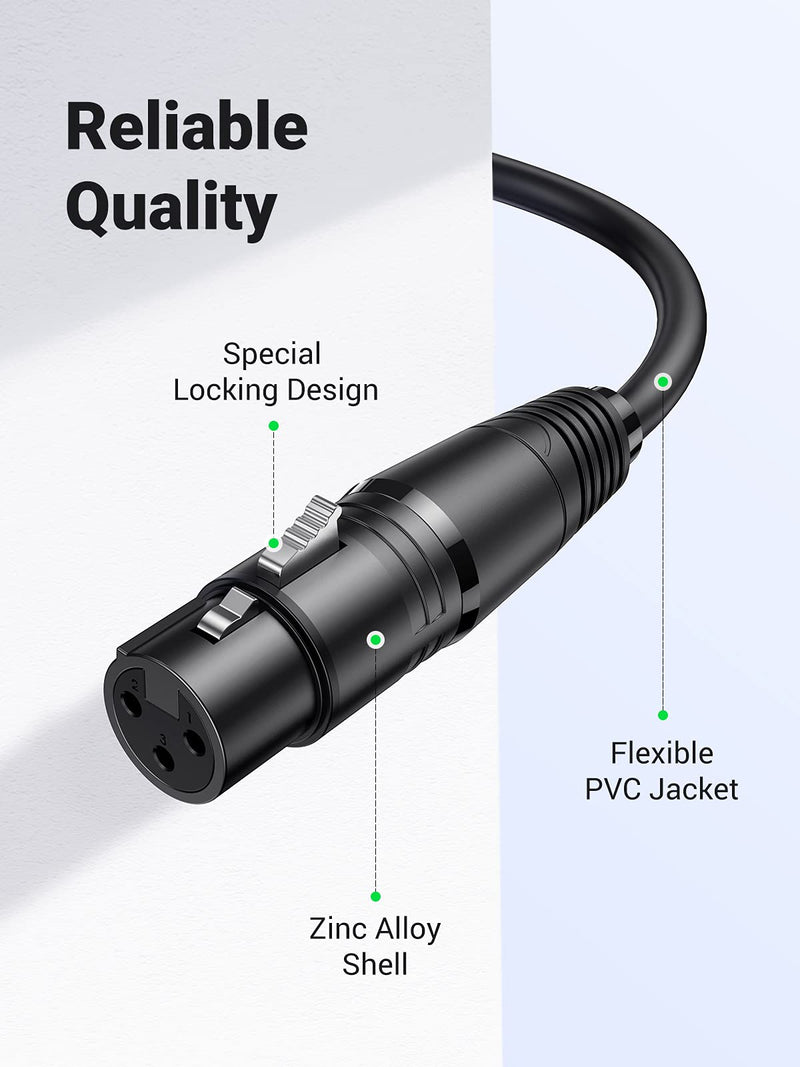 UGREEN XLR Cable, Microphone XLR Male to Female Extension Cable XLR Jack Extender Cord for PA System, Studio Recorder, Amplifier, Mixer, Speaker System, or Professional Recording, Playing Live (10M) 10.0 Metres